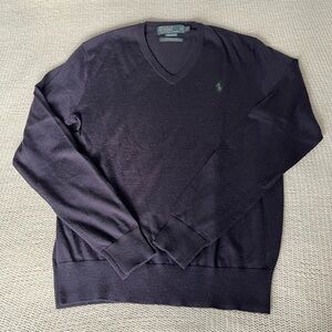 NWOT Ralph Lauren Men's Dark Blue V-Neck Sweater